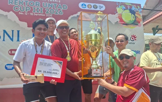 Diikuti Ratusan Atlet, Kejuaraan Tennis Rektor Untad Cup III Sukses Digelar