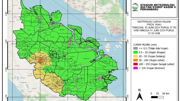 Hujan Ringan Masih Berpotensi Terjadi di Sejumlah Wilayah Riau - RRI.co.id
