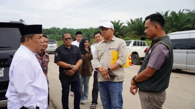 SF Hariyanto tinjau perbaikan jalan provinsi