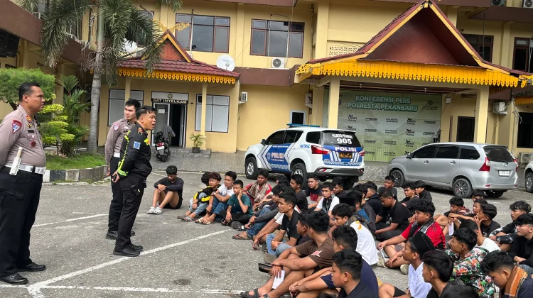 Patroli Asmara Subuh di Pekanbaru, Polisi Amankan 43 Motor