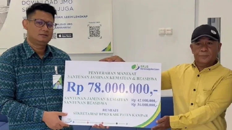 BPJS Ketenagakerjaan Salurkan Santunan ke Ahli Waris Pegawai Sekretariat