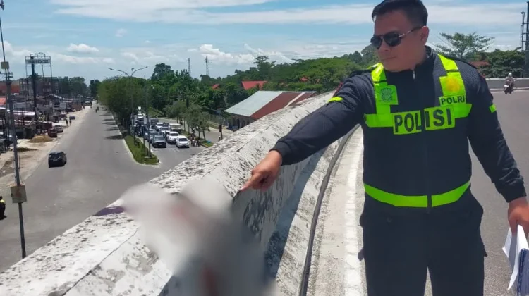 Pengendara Motor Tewas usai Jatuh dari Flyover Arengka