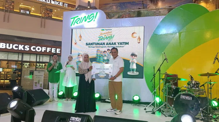 Ramadan Bareng Tring, Puluhan Anak Panti Gembira Bersama Pegadaian