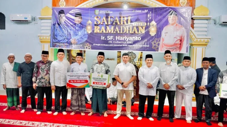 Dampingi Rombongan Plt Gubri di Masjid Al Muqorrabin Bukit Kayu Kapur