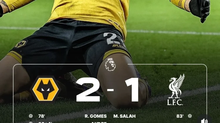 Liverpool Kalah dari Wolves 2-1