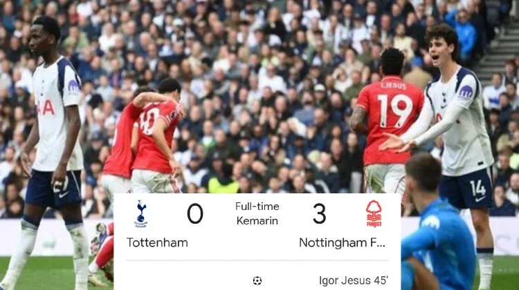 Tottenham Dipermalukan Forest, Terancam Masuk Zona Degradasi
