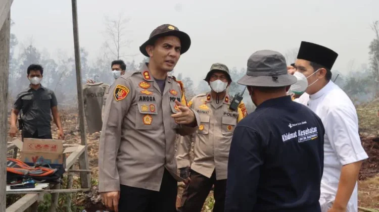 Wawako Sugiyarto Bersama Kapolres dan Kalaksa BPBD Respons Cepat Karhutla
