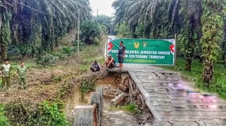 Pembangunan Jembatan Garuda Kabupaten Siak Dimulai