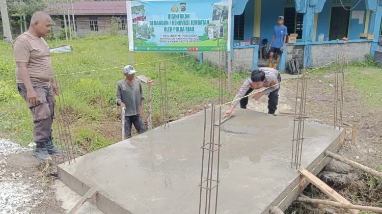 Dua Jembatan Merah Putih Kembali dibangun di Meranti.