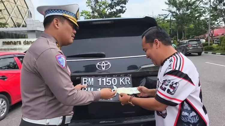 Penertiban Pelat Nomor Kendaraan, Ditlantas Polda Riau Jaring Puluhan Pelanggar