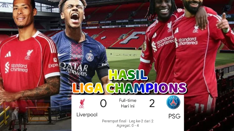 PSG Tumbangkan Liverpool di Anfield, Lolos Semifinal Liga Champions
