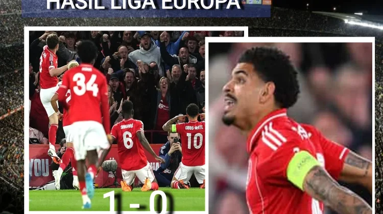Nottingham Forest Taklukkan Porto, usai Kartu Merah Cepat Lawan