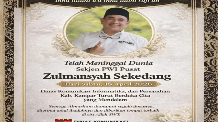 Tokoh Pers Nasional Wafat, Kadiskominfo Kampar Sampaikan Duka Mendalam