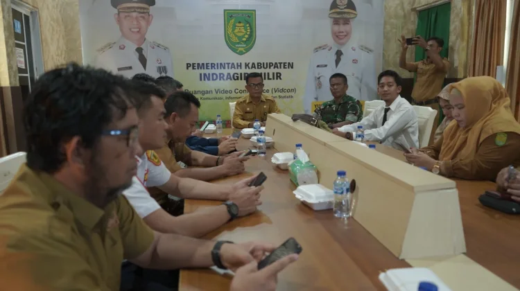 Pemkab Inhil Ikuti Rakor Bahas Pengendalian Inflasi Daerah Secara Daring
