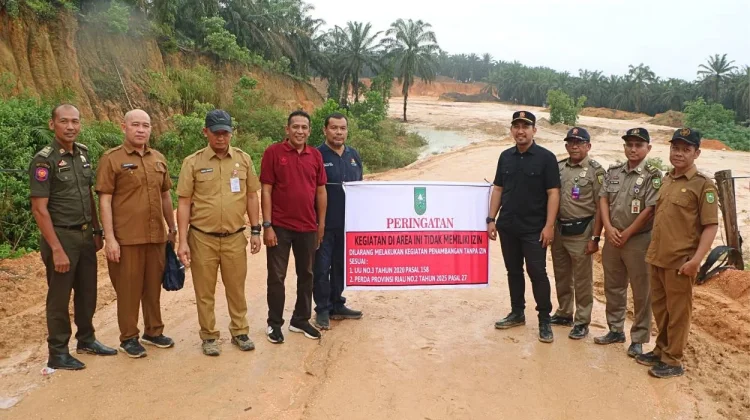 Tim Gabungan Pemprov Riau Sidak Penambangan Galian C di Garuda Sakti KM 18