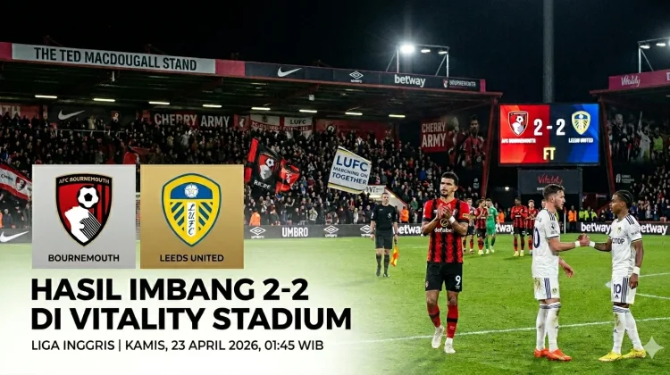 Drama Empat Gol, Bournemouth Ditahan Leeds 2-2 di Menit Akhir