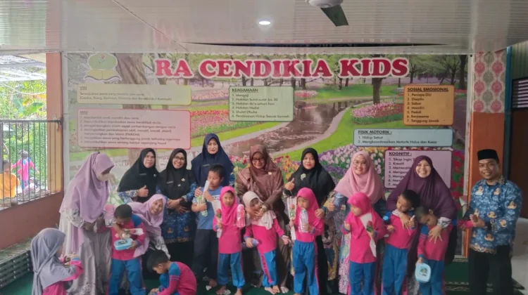 Wujudkan Pendidikan Inklusi, DWP Kemenag Pelalawan Kunjungi RA Cendikia Kids