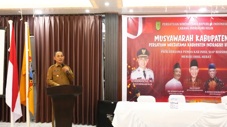Bupati Inhil Buka Muskab VII PWRI Inhil