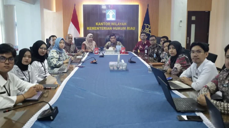 Kanwil Kemenkum Riau Ikuti Evaluasi Nasional Triwulan I 2026