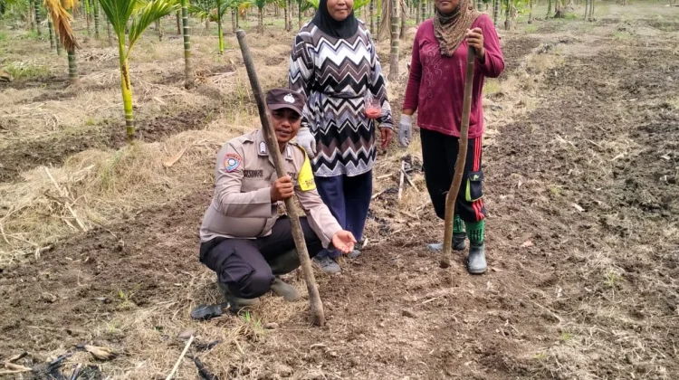Dukung Swasembada Pangan, Polsek Merbau Lakukan Pengecekan Lahan Warga