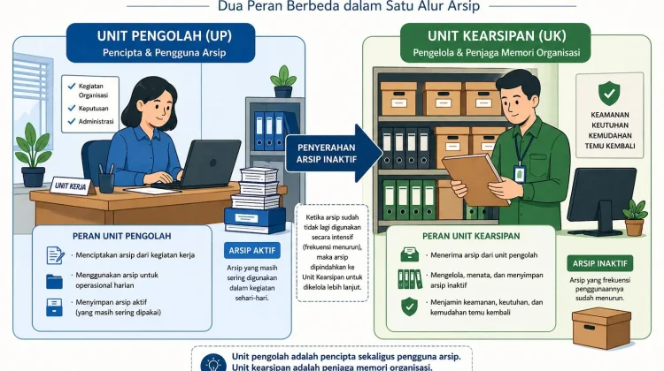 Unit Pengolah dan Unit Kearsipan, Dua Peran Berbeda