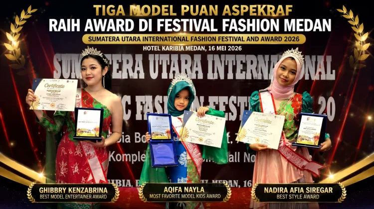 Tiga Model Puan Aspekraf Raih Award di Festival Fashion Medan