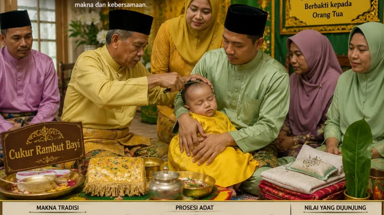 Tradisi Cukur Rambut Bayi di Rokan Hulu Warisan Adat Melayu yang Sarat Doa dan Makna