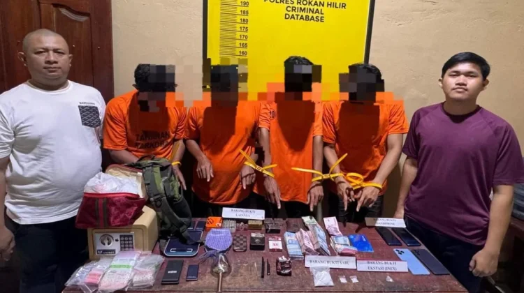 Polisi Ungkap Sabu 43 Gram dan 283 Amunisi di Rohil