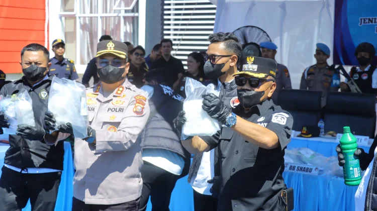 Polres Meranti Musnahkan BB Narkotika Jaringan Intenasional