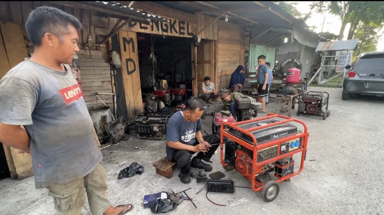 Bengkel Genset di Pekanbaru Kebanjiran Order Saat Listrik Padam