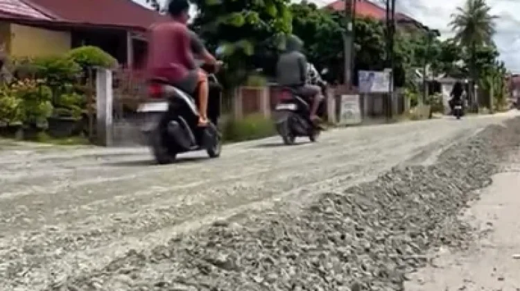 Pemko Pekanbaru Lakukan Pengaspalan 1,2 Kilometer di Jalan Rindang