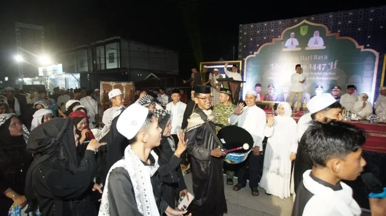 Warga Keritang Antusias Meriahkan Malam Takbiran Iduladha