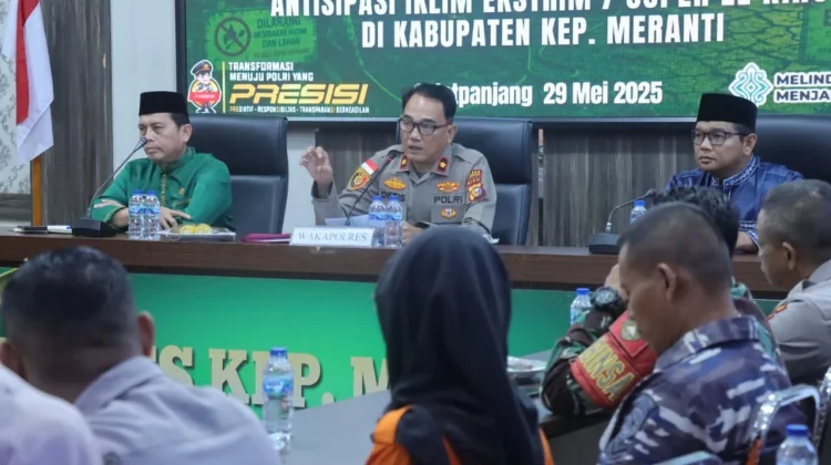 Antisipasi Karhutla dan Cuaca Ekstrem Polres Kepulauan Meranti Gelar Rakor