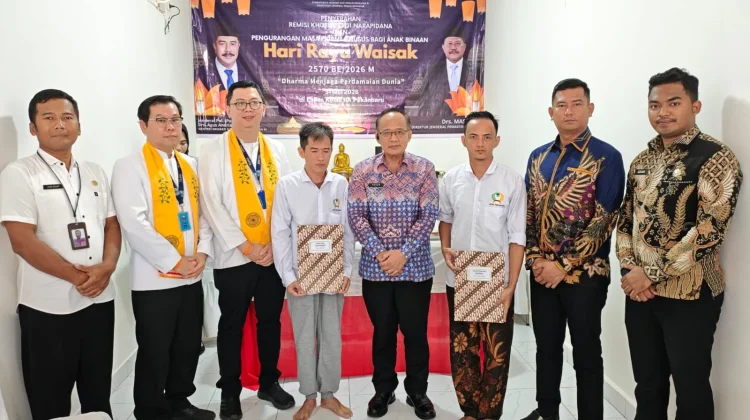 Hari Raya Waisak 2026, 19 Warga Binaan Lapas Pekanbaru Terima Remisi Khusus