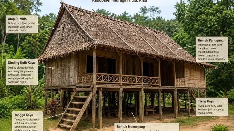 Rumah Panggung Suku Talang Mamak Warisan Leluhur Bertahan di tengah Modernisasi