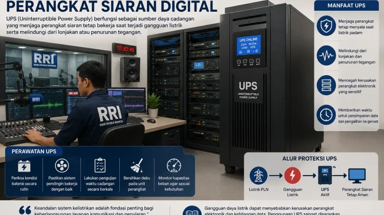 UPS Jadi Pelindung Utama Perangkat Siaran Digital