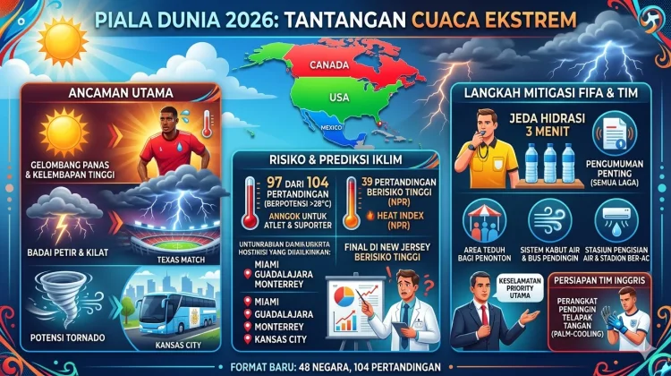 Ancaman Cuaca Ekstrem Membayangi Turnamen Piala Dunia 2026