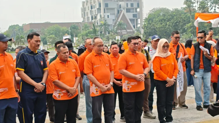 Fun Walk Sensus Ekonomi 2026 Bersama BPS Provinsi Riau dibanjiri peserta