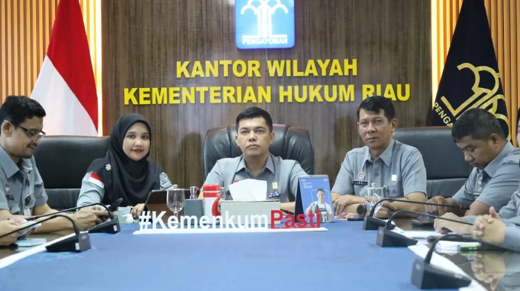 Dukung Percepatan Reformasi Birokrasi, Kemenkum Riau Ikuti Entry Meeting Monev