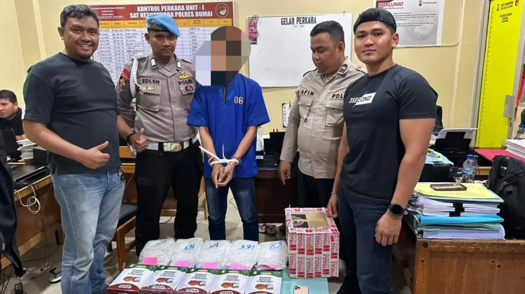 Bawa 5 Kg Sabu dari Malaysia, Jastiper Diamankan di Dumai