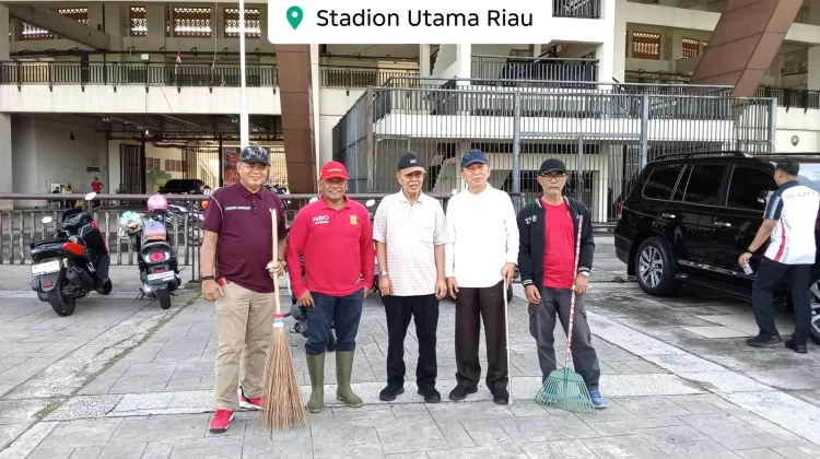 KONI dan Dispora Riau Benahi Stadion Utama