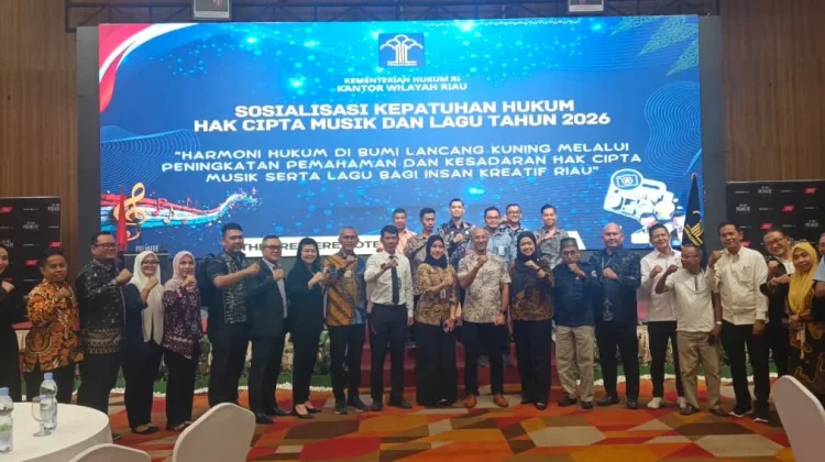 Kanwil Kemenkum Riau Sosialisasikan Kepatuhan Hak Cipta Musik