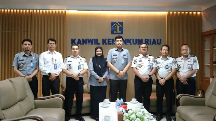 Kemenkum Riau Terima Silaturahmi Kakanwil Ditjen Pemasyarakatan Riau