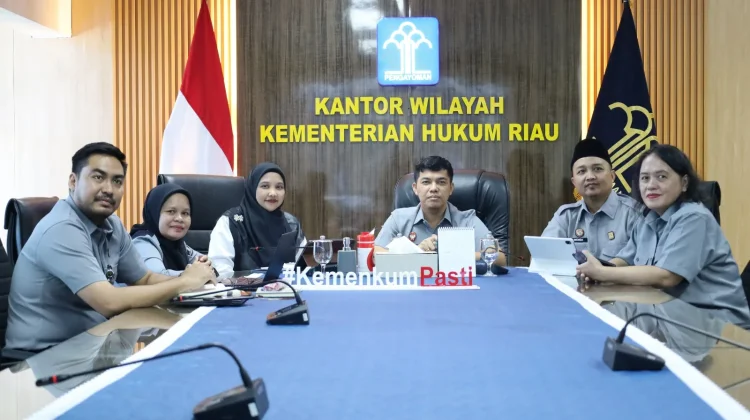 Kemenkum Riau Ikuti Sinkronisasi Penyederhanaan Regulasi secara Virtual