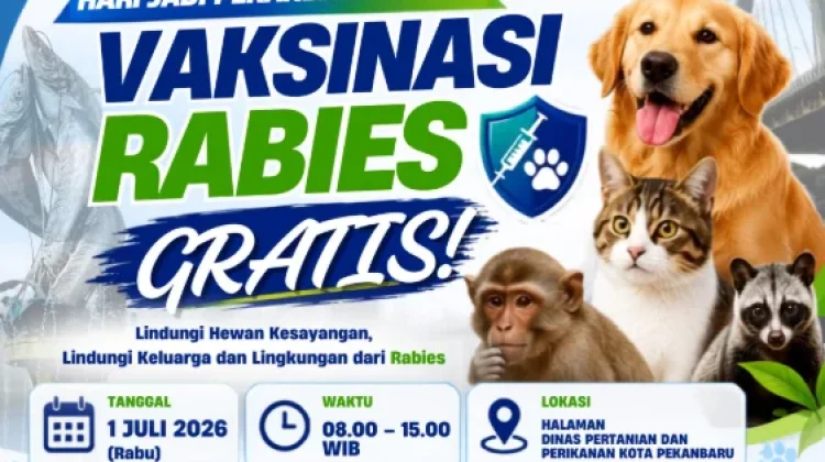 Pemko Pekanbaru Gelar Vaksin Rabies Gratis, Target 200 Hewan Terlayani