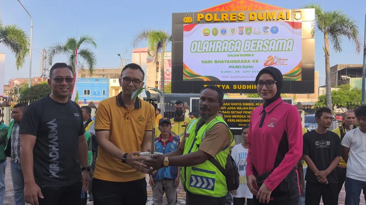 Semarak Hari Bhayangkara ke-80, Polres Dumai Gelar Pekan Olahraga dan Bakti Sosial