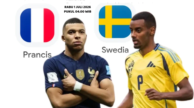 Pertandingan Piala Dunia 2026, Babak 32 Besar Prancis vs Swedia