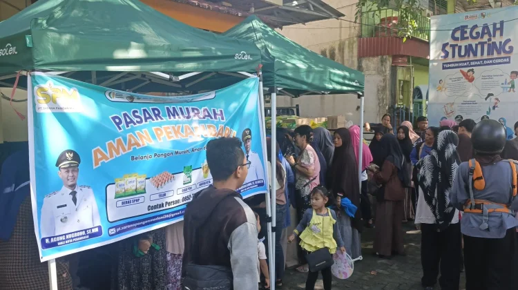 Pasar Murah Aman Pekanbaru Diserbu Warga Senapelan