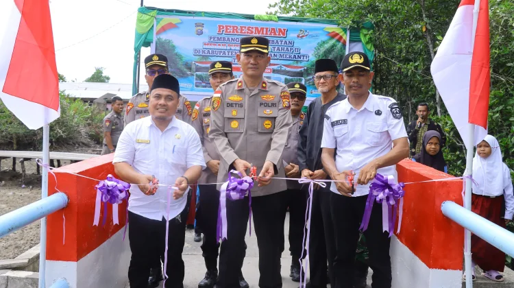 Polres Meranti Kembali Resmikan Jembatan Merah Putih Presisi