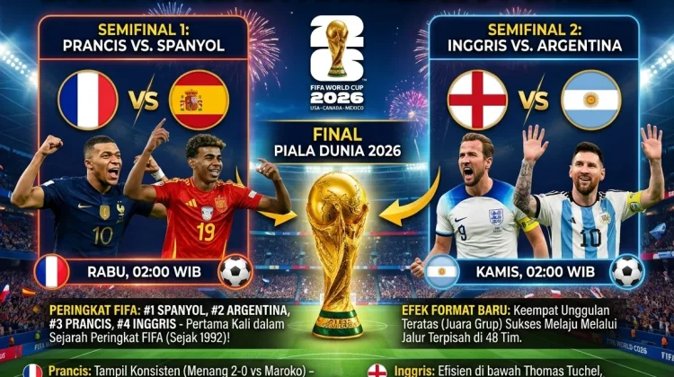 Empat Raksasa Bertemu di Semifinal Piala Dunia 2026, Kualitas atau Efek Format Baru